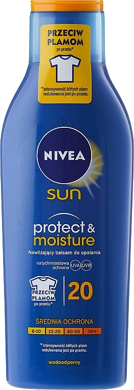 Moisturizing Sun Body Lotion - NIVEA Sun Protect & Moisture Sun Lotion SPF20 — photo N5