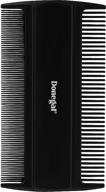 Hair & Beard Comb 9952, 8.8 cm, black - Donegal Hair Comb — photo N3