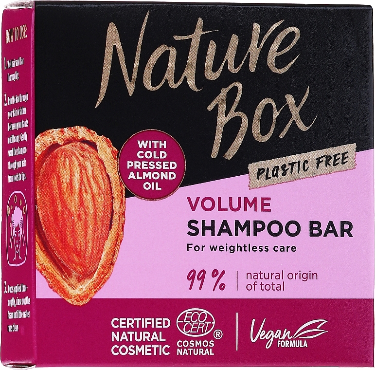 Shampoo Bar + GIFT Soap Dish - Nature Box Shampoo Bar Almond Oil — photo N4