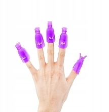 Plastic Gel Polish Remover Clips, purple - MylaQ — photo N3