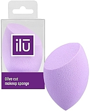 Olive Cut Makeup Sponge, purple - Ilu Sponge Olive Cut Purple — photo N1