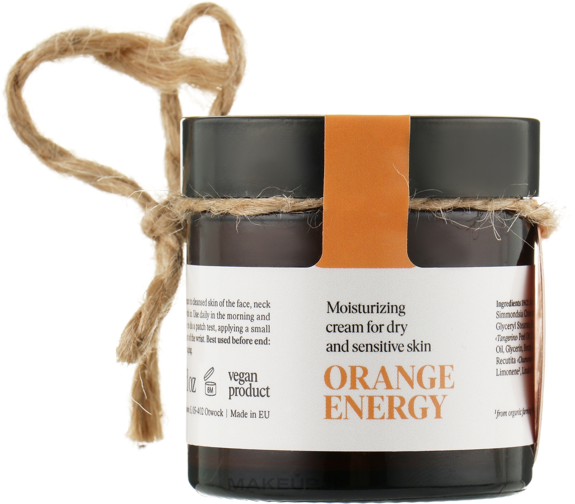 Moisturizing Cream for Normal & Sensitive Skin - Make Me BIO Orange Energy — photo 60 ml