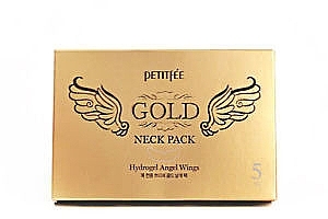 Neck Hydrogel Mask with Placenta - Petitfee & Koelf "HYDROGEL ANGEL WINGS" Gold Neck Pack — photo N13