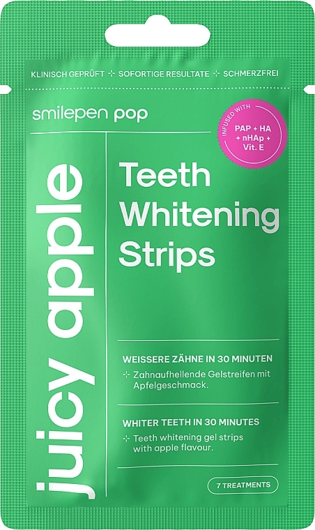 Teeth Whitening Strips - SwissWhite Smilepen Pop Juicy Apple Teeth Whitening Strips — photo N1