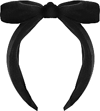 Fabric Hair Band FA-5698, black with bow 2 - Donegal — photo N2