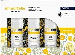 Fragrances, Perfumes, Cosmetics Set - Olival Immortelle & Plants Set (cr/3x50ml)