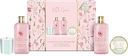 Fragrances, Perfumes, Cosmetics Set - Baylis & Harding Royale Garden Rose, Poppy & Vanilla Gift Wrapped Candletlit Gift Set (sh/cr/300ml + h/cr/50ml + b/bubble/300ml + candle/60g)