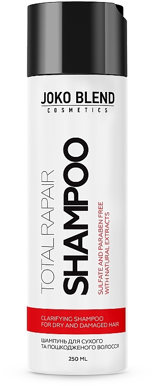 Sulfate-Free Shampoo for Dry & Damaged Hair - Joko Blend Total Repair Shampoo — photo N2