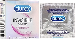 Fragrances, Perfumes, Cosmetics Extra Lubricated Condoms, ultra-thin, 3 pcs - Durex Invisible