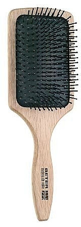 Hair Brush with Rounded Tips, oak wood - Beter Cushion Brush Ball-tip Bristles Oak Wood Collection — photo N8