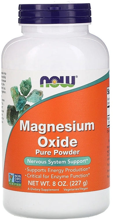 Magnesium Oxide Pure Powder - Now Foods Magnesium Oxide Pure Powder — photo N1