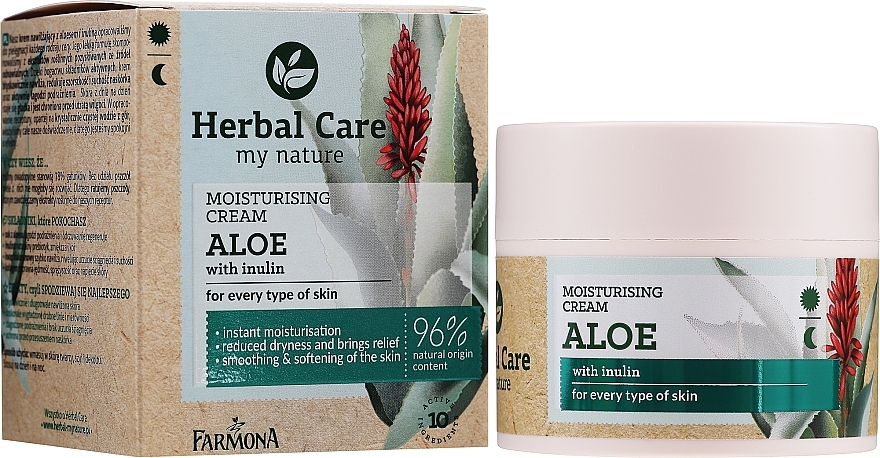 Moisturizing Aloe Inulin Cream - Farmona Herbal Care My Nature Moisturizing Cream — photo N2