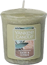 Fragrances, Perfumes, Cosmetics Scented Candle - Yankee Candle Sage & Citrus Votive