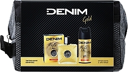 Fragrances, Perfumes, Cosmetics Denim Gold - Set (ash/lot/100ml + deo/150ml + bag)