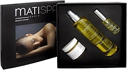 Fragrances, Perfumes, Cosmetics Set - Matis MatiSpa Set (oil/10ml + oil/200ml + scrub/50g)