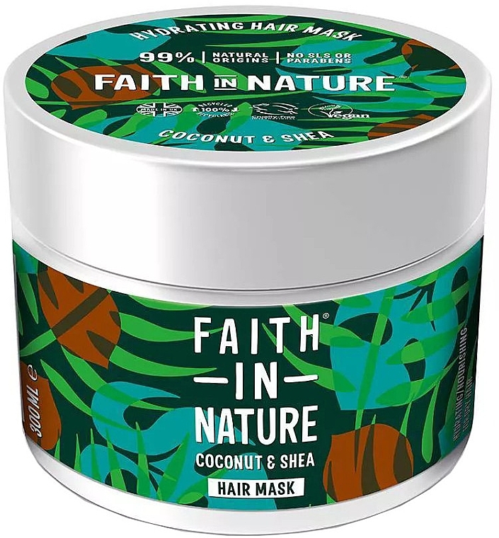 Moisturizing Coconut & Shea Butter Hair Mask - Faith In Nature Coconut & Shea Hydrating Hair Mask — photo N6