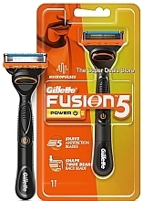 Fragrances, Perfumes, Cosmetics Razor with 1 Refill Cassette - Gillette Fusion 5 Power Micropulses