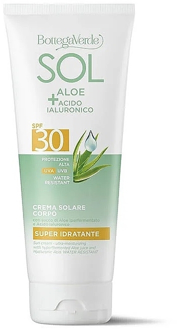 Body Sunscreen - Bottega Verde Sol Aloe + Hyaluronic Acid Sunscreen SPF30 — photo N1