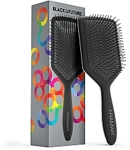 Detangling Hair Brush, black - Framar Paddle Detangling Brush Black To The Future — photo N2