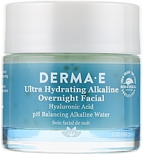 Fragrances, Perfumes, Cosmetics Ultra-Moisturizing Alkaline Face Treatment with Hyaluronic Acid - Derma E Ultra Hydrating Alkaline Overnight Facial