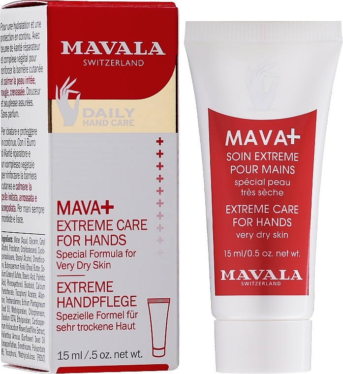 Delicate Care for Very Dry Skin of Hands in a package - Mavala Mava+ Extreme Care for Hands — photo N2