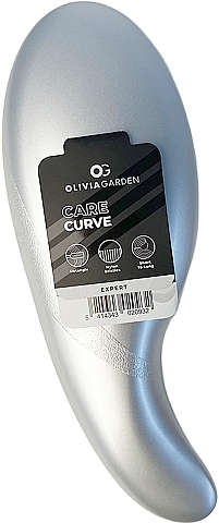 Hair Brush - Olivia Garden Expert Care Nylon Bristles Silver — photo N2