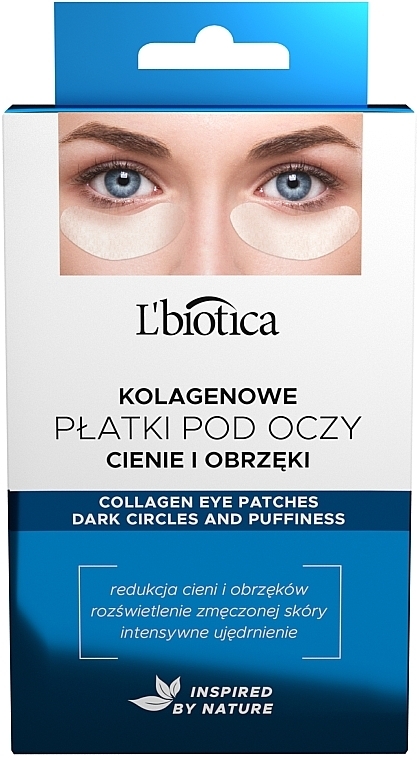 Anti-Dark Circle & Anti-Puffiness Collagen Eye Pads - L'biotica Collagen Eye Pads Reduction Of Dark Circles And Puffiness — photo N1