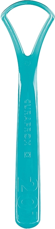 Tongue Scraper with One Blade CTC 201, turquoise - Curaprox Tongue Cleaner — photo N1