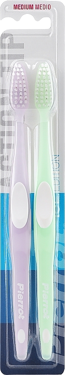 Medium Toothbrush, lilac + light green - Pierrot Action Tip Medium — photo N1