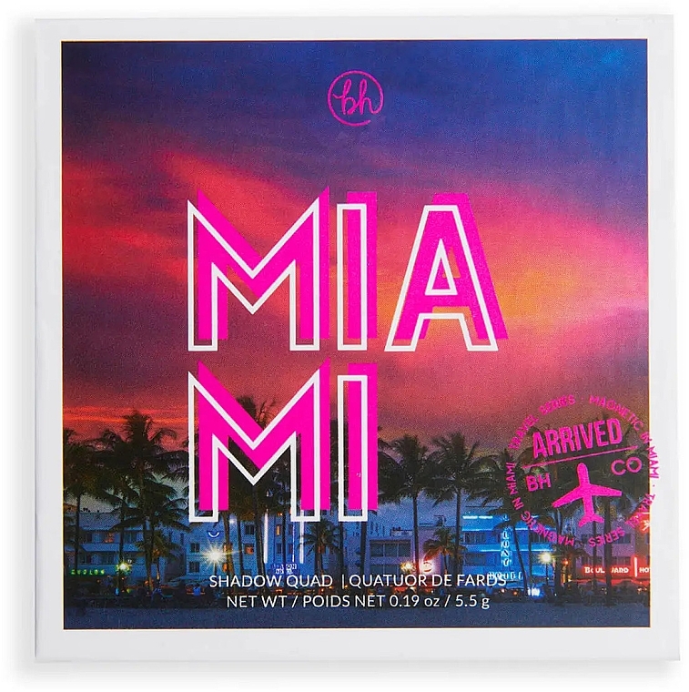 Eyeshadow Palette - BH Cosmetics Magnetic In Miami Shadow Quad — photo N3