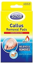 Fragrances, Perfumes, Cosmetics Callus Remover Pads, 4 pcs - Scholl Callus Removal Pads