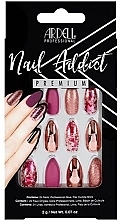 Fragrances, Perfumes, Cosmetics Fake Nails Set - Ardell Nail Addict Premium Artifical Nail Set Chrome Pink Foil