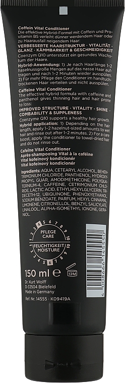 Caffeine Vitamin Conditioner - Alcina It's Never Too Late Coffein Vital Conditioner — photo N2