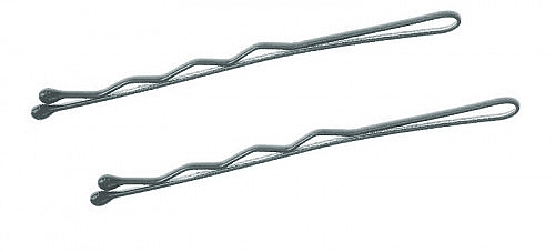 Wavy Hair Grips, 70 mm, silver - Tico Professional — photo N4