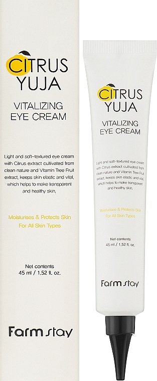 Yuzu Extract Refreshing Eye Cream - FarmStay Citrus Yuja Vitalizing Eye Cream — photo N2