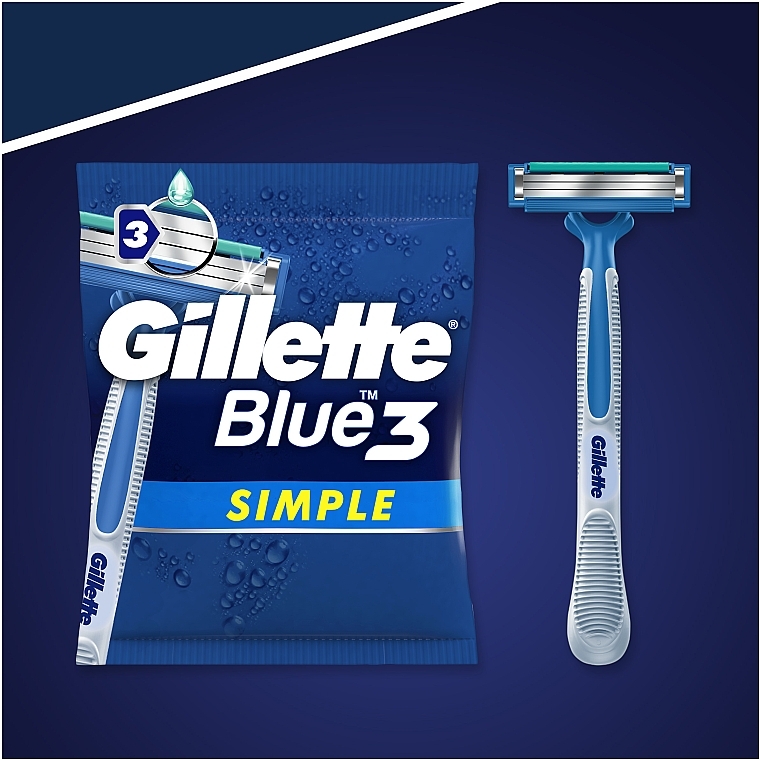 Disposable Razor Set, 8 pcs - Gillette Blue 3 Simple — photo N64