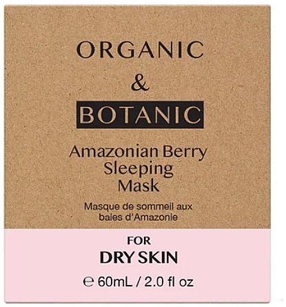 Sleeping Mask for Dry Skin - Organic & Botanic Amazonian Berry Sleeping Mask — photo N3