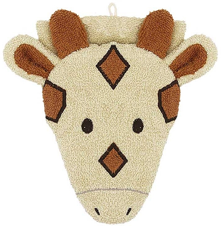 Kids Puppet Bath Sponge 'Giraffe Gisela', large - Fuernis Wash Glove — photo N6