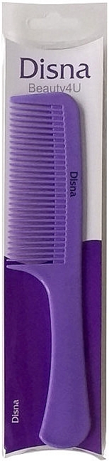 Hair Comb, 22.5 cm, with rounded handle, purple - Disna Beauty4U — photo N9