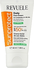 Fragrances, Perfumes, Cosmetics Oil Control Face Sunscreen - Revuele Sunprotect Oil Control Daily Face Cream For Combination To Oily Skin SPF 50+