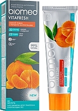 Antibacterial Toothpaste for Fresh Breath and Enamel Strength "Citrus" - Biomed Vitafresh — photo N1