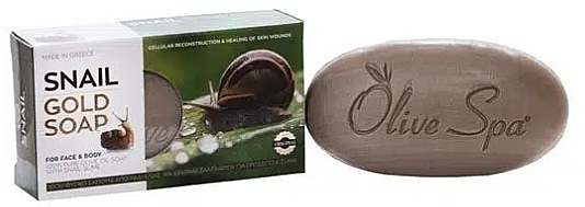 Regenerating Face & Body Snail Soap - Olive Spa Snail Gold Soap — photo N1