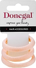 Fragrances, Perfumes, Cosmetics Hair Ties, 3 pcs, FA-5680, peach - Donegal