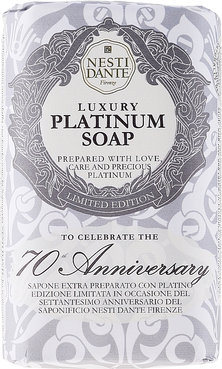 Soap "Platinum" - Nesti Dante Luxury Platinum Soap 70th Anniversary  — photo N1