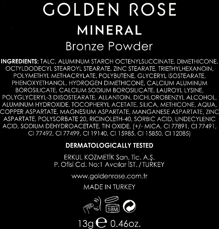 Face Powder - Golden Rose Mineral Bronzing Powder — photo N8