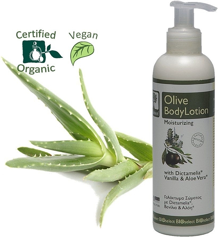 Moisturizing Body Milk with Dictamelia, Vanilla & Aloe - BIOselect Olive Body Lotion Moisturizing — photo N2