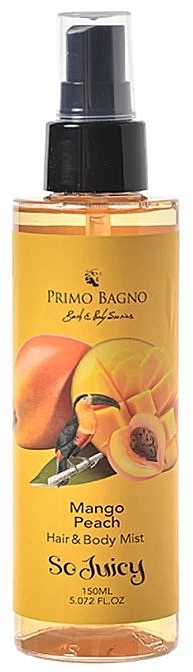 Hair and Body Mist 'Mango and Peach' - Primo Bagno Mango Peach Hair & Body Mist — photo N1