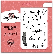 Fragrances, Perfumes, Cosmetics Temporary Flash Tattoo "Believe, Hope, Love" - Arley Sign