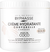 Fragrances, Perfumes, Cosmetics Hydrating Body Cream with Coconut Oil - Byphasse Body Moisturizer Cream With Coconut Oil