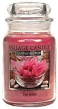 Fragrances, Perfumes, Cosmetics Scented Candle in Jar "Harmony", glass lid - Village Candle Harmony Limited Edition